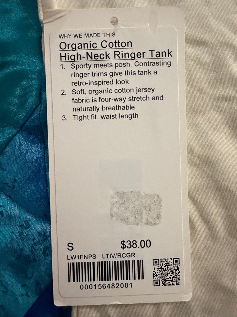 ORGANIC COTTON HIGH-NECK RINGER TANK. - Picture 7 of 7
